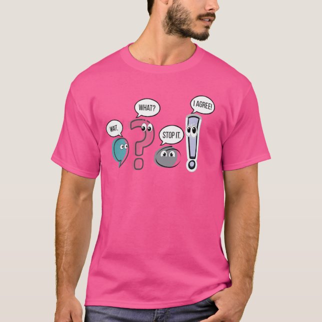 T-shirt Drôle Enseignant Grammaire, Attends Qu'Il S'Arrête (Devant)