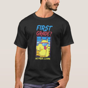 T-shirt Drôle Enseignement École Llama Première Année Sans