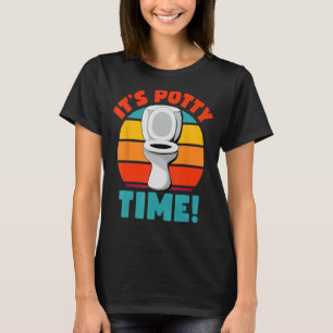 T-shirt Drôle Entraînement Potty C'est Potty Time Toilet H