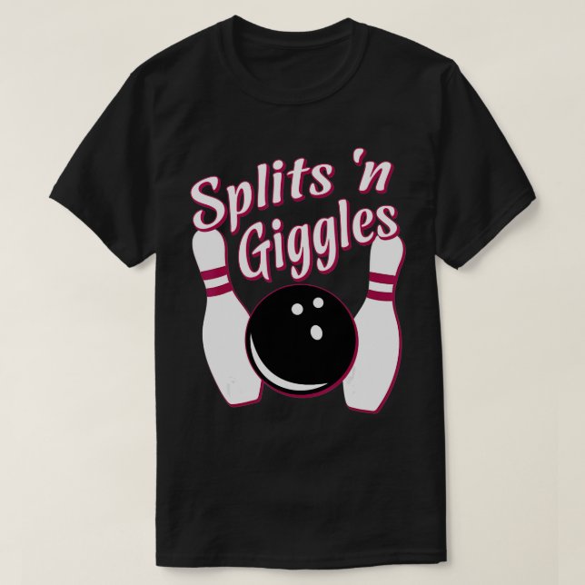T-shirt Drôle équipe de bowling sur gigles (Design devant)