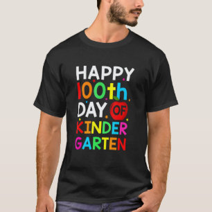 T-shirt drôle et heureux 100 jours de maternelle p
