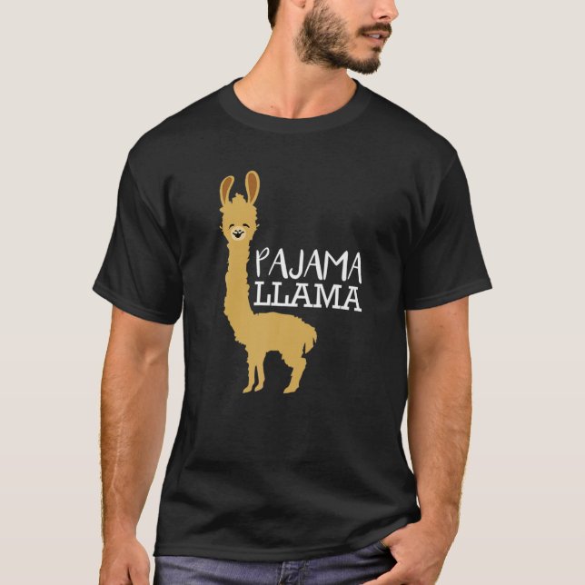 T-shirt Drôle et mignon Pyjama Llama Led Heure Pyjama Cade (Devant)
