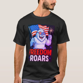 T-shirt drôle et patriotique Yéti “LA LIBERTÉ RUGI