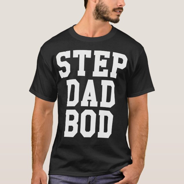 T-shirt Drôle Étape Papa Bod Chemise Fitness Fitness Gym E (Devant)