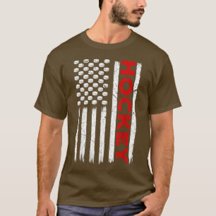 T-shirt Drôle États-Unis Drapeau Hockey Patriotique 4ème D