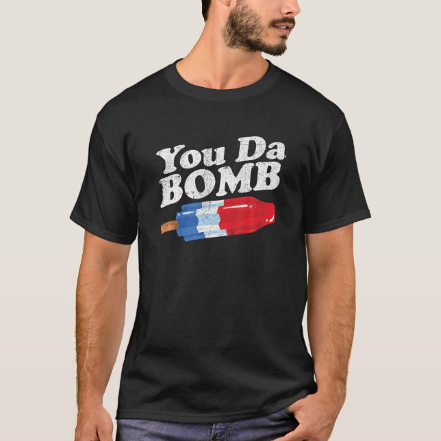 T-shirt Drôle Été Popsicle Pop Retro You Da Bomb 80'S G (Devant)