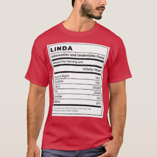 T-shirt Drôle Étiquette alimentaire Ingrédients féminins L