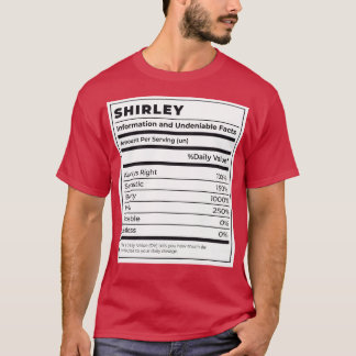 T-shirt Drôle Étiquette alimentaire Ingrédients féminins S