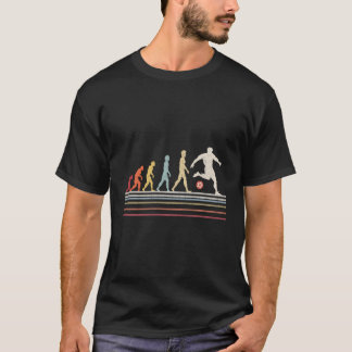 T-shirt Drôle Évolution Soccer De Man Sport Retro Vintage