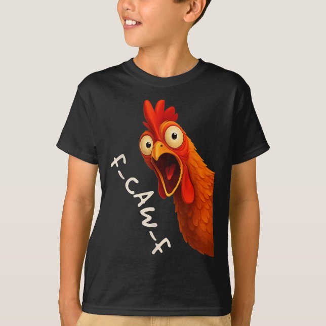 T-shirt Drôle F-caw-f poulet Fcawf coq Halloween Bird (Devant)