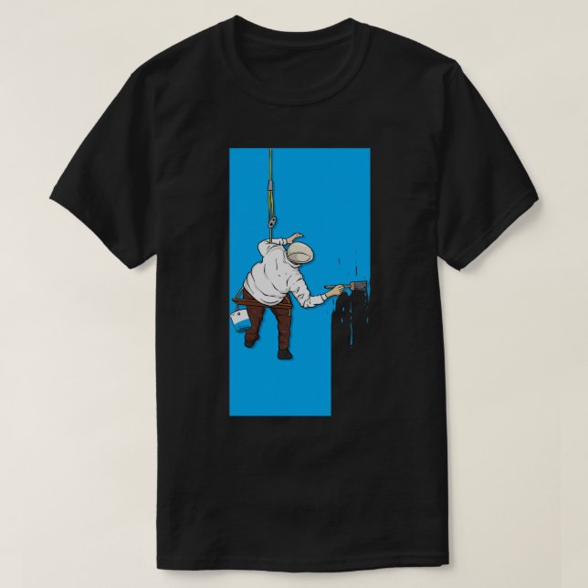 T-shirt Drôle Façade Peintre Mur Peintres Cadeau (Design devant)