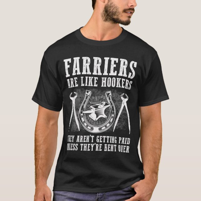 T-shirt Drôle Farrier Cadeau Pour Hommes Femmes Cool Black (Devant)