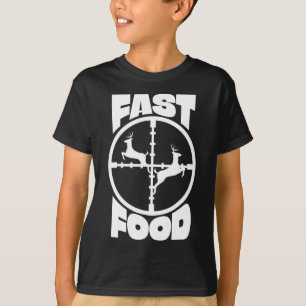 T-shirt Drôle Fast Food Deer Chasse Cadeau Pour Chasseurs 