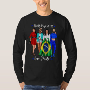 T-shirt Drôle Filles Voyage Sao Paulo Vacances Mignonne Fe