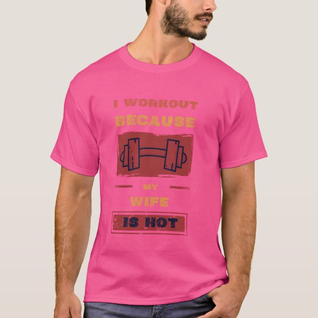 T-shirt Drôle Fitness Amateur De Gym Je M'Entraîne Parce Q (Devant)