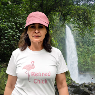 T-shirt Drôle Flamant rose Retraité Chick