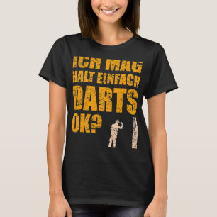 T-shirt Drôle fléchettes Dire Joueur de fléchettes avec Da