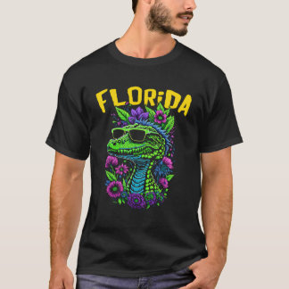 T-shirt Drôle Florida Critère Avec Lunettes De Soleil Cart