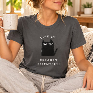 T-shirt Drôle Fumer Chat Trendy Citation Humour sarcastiqu