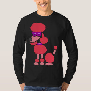 T-shirt Drôle Funky Cool rose Poodle Art Chien
