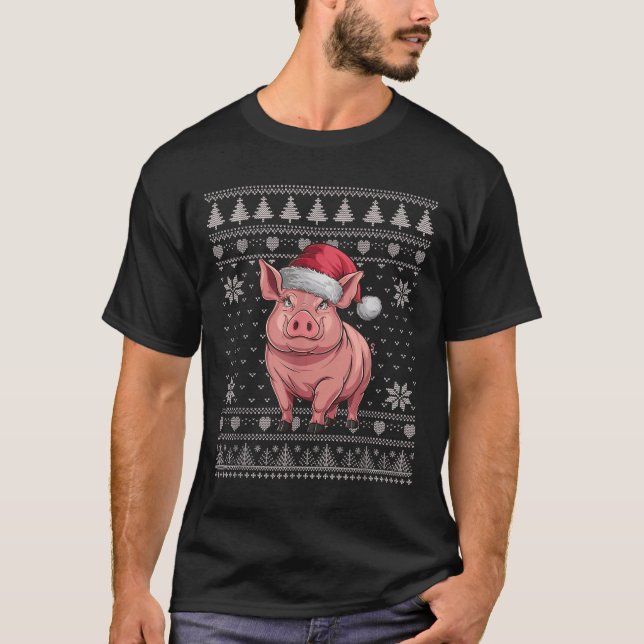 T-shirt Drôle G laide pull Noël Père Noël Xmas Pjs (Devant)