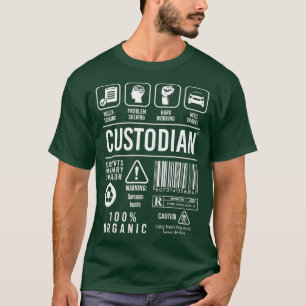 T-shirt Drôle Gardien Description de l'emploi Janitor Gif