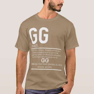 T-shirt Drôle GG Définition Grandma Fête des Mères Cadeaux