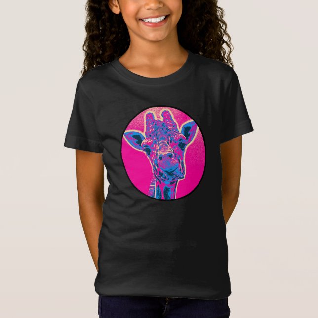 T-Shirt Drôle Giraffe Sticking out son langue (Devant)