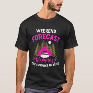 T-shirt Drôle Glamping Vin Design Pour Un Joyeux Glamper