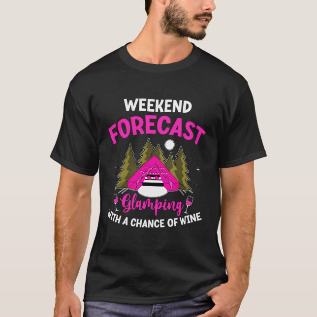 T-shirt Drôle Glamping Vin Design Pour Un Joyeux Glamper (Devant)