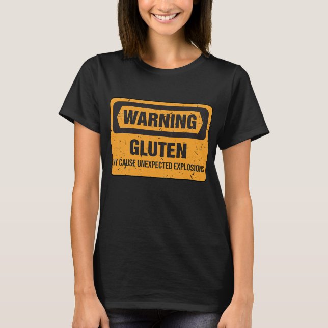 T-shirt Drôle Gluten Explosions Costume Gluten Gluten Libr (Devant)