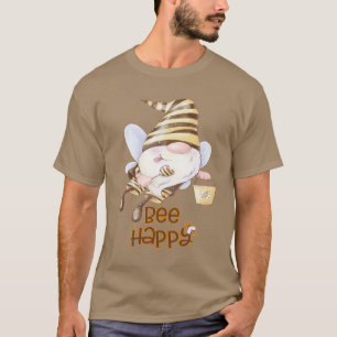 T-shirt Drôle Gnome d'abeille avec seau de miel