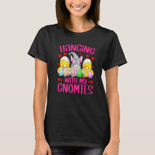T-shirt Drôle Gnome Easter Squad Pour Les Filles Paisant A
