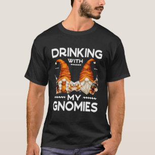 T-shirt Drôle Gnome Whiskey Dit Pour Les Hommes Boire Avec