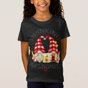 T-Shirt Drôle Gnomes Bière Boire Avec Mes Gnomies