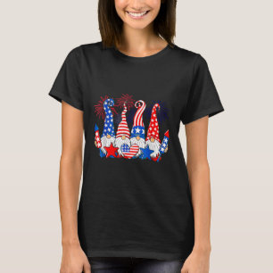 T-shirt Drôle Gnomes Patriotique American Flag Gnomes mign
