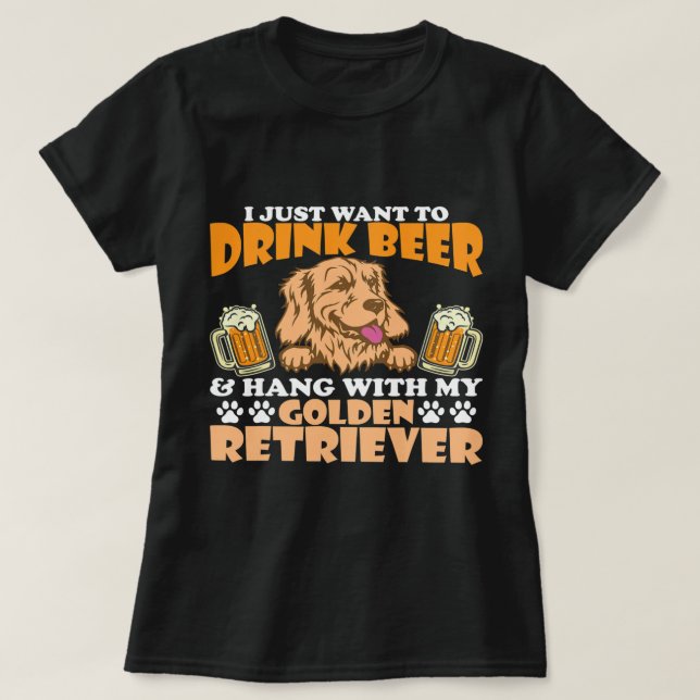 T-shirt Drôle Golden Retriever Propriétaires Golden Retrie (Design devant)