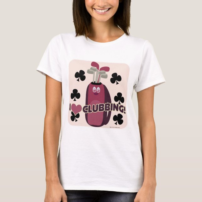 T-shirt Drôle Goy Clubbing Golf Cartoon Sports Moto (Devant)