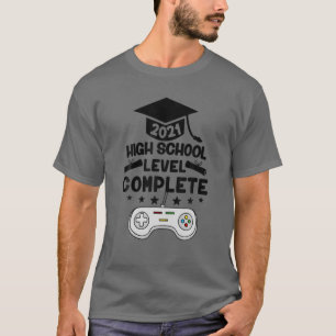 T-shirt Drôle Graduation Senior Gamer Classe De 2021 Grad