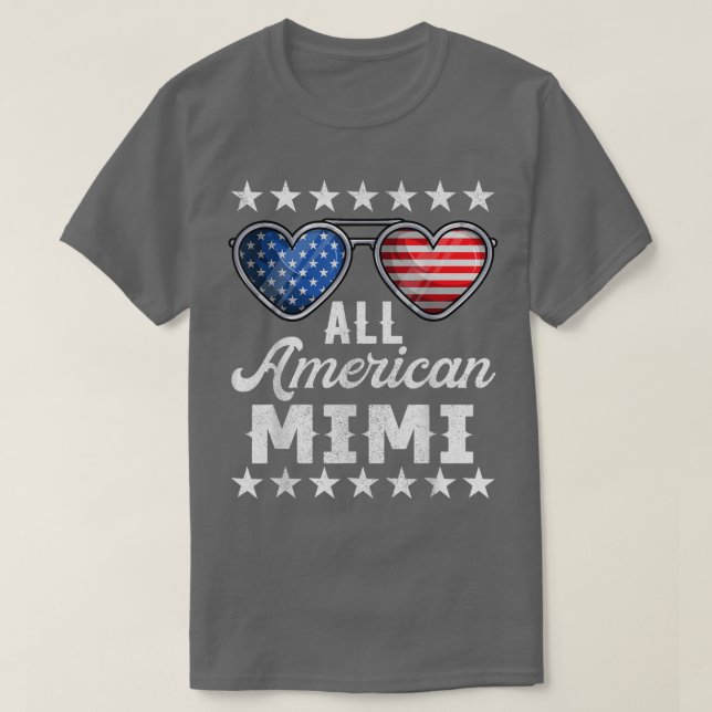 T-shirt Drôle Grand-Mère Le 4 Juillet Femmes, Tous América (Design devant)