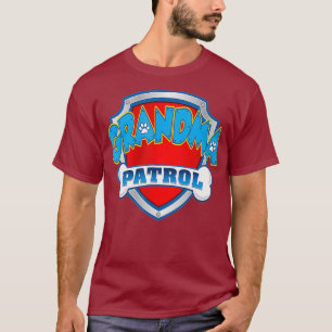 T-shirt Drôle Grand-mère patrouille Chien Maman Papa Pour