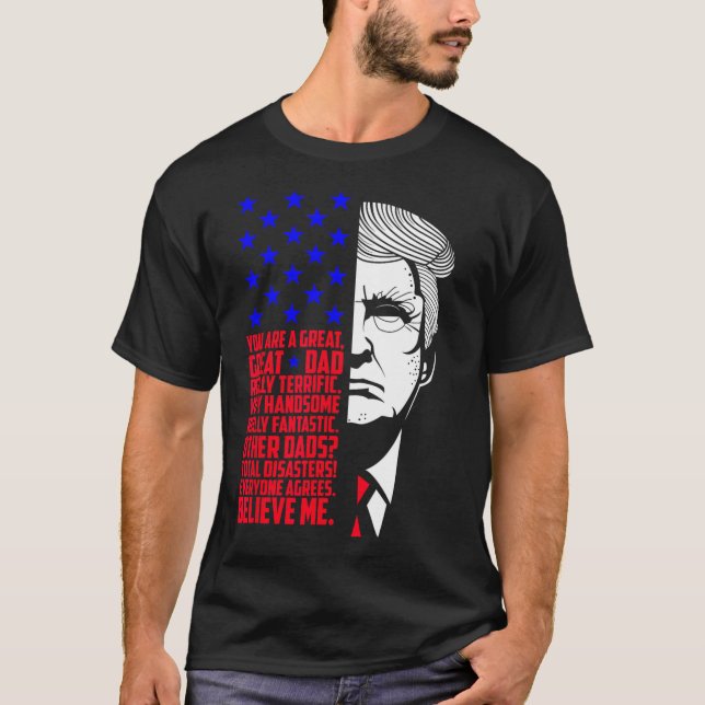T-shirt Drôle Grand Papa Donald Trump Fête des pères Cadea (Devant)