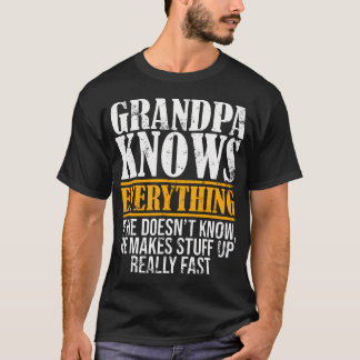 T-shirt Drôle, Grand-père sait tout pour la fête des pères