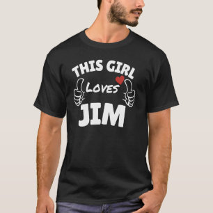 T-shirt Drôle Graphique Cette Fille Aime Jim