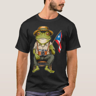 T-shirt Drôle Grenouille Coqui Drapeau Porto Rico Taino Bo