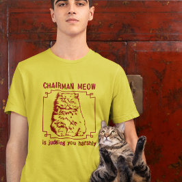T-shirt Drôle Grumpy Cat Menu chinois de nourriture