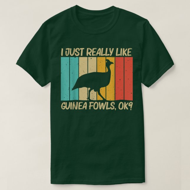 T-shirt Drôle Guinée Conception de la poule pour hommes fe (Design devant)