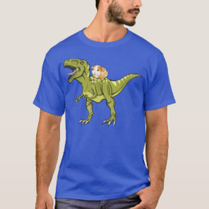 T-shirt Drôle Guinée équitation de porc T Rex Dinosaur