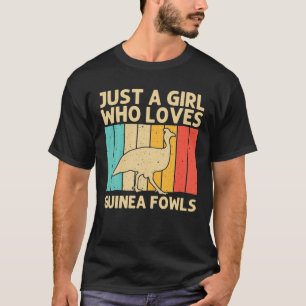 T-shirt Drôle Guinée Fowl Pour Les Filles Oiseaux Enfants 