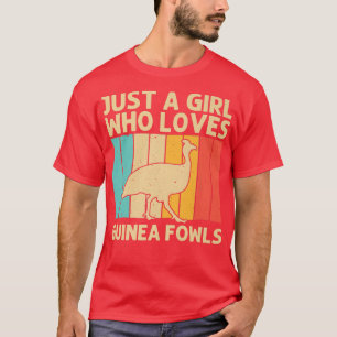 T-shirt Drôle Guinée Fowl Pour Les Filles Oiseaux Enfants